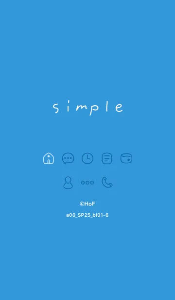 [LINE着せ替え] a00_25_ブルー1-6の画像1