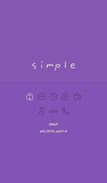 [LINE着せ替え] a00_25_パープル1-6の画像1