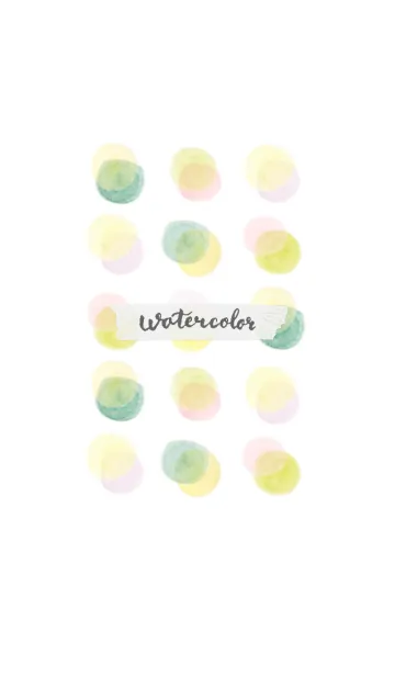 [LINE着せ替え] Watercolor 水玉 -03-の画像1