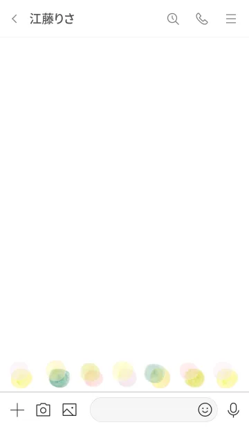 [LINE着せ替え] Watercolor 水玉 -03-の画像3