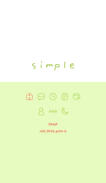 [LINE着せ替え] n00_26_グリーン4-6の画像1