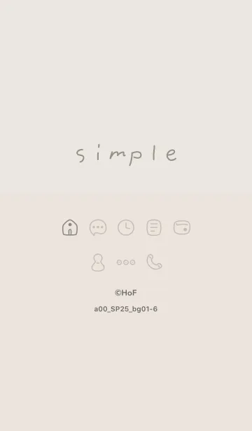 [LINE着せ替え] a00_25_ベージュ1-6の画像1