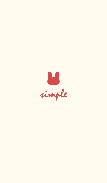シンプルうさぎ＊ワインレッドのLINE着せ替え
