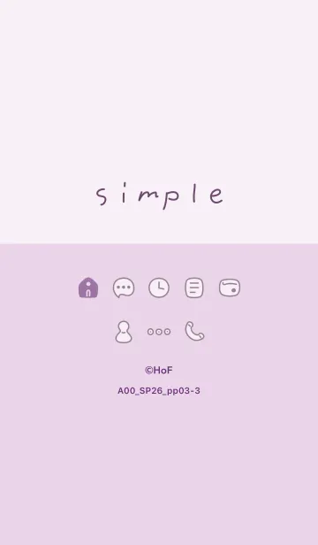 [LINE着せ替え] A00_26_パープル3-3の画像1