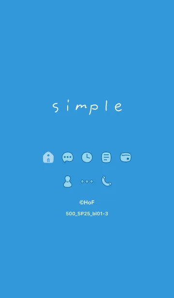 [LINE着せ替え] 500_25_ブルー1-3の画像1