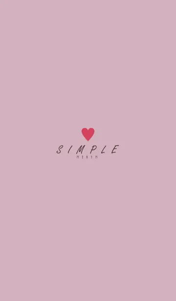 [LINE着せ替え] -DUSKY PINK BROWN SIMPLE HEART- 29の画像1