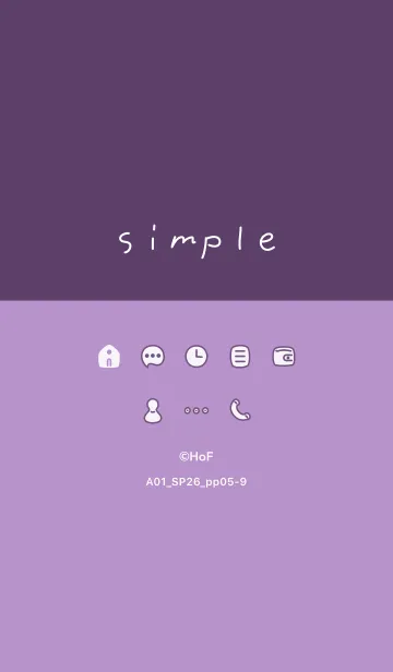 [LINE着せ替え] A01_26_パープル5-9の画像1