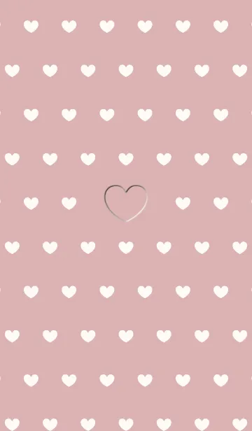 [LINE着せ替え] くすみピンクの幸せハートの画像1