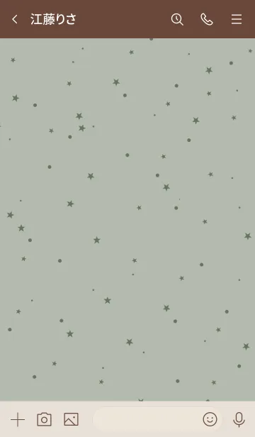 [LINE着せ替え] simple stardust**moss greenの画像3