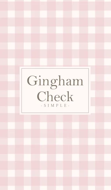 [LINE着せ替え] Gingham Check Natural Pink 18 -MEKYM-の画像1