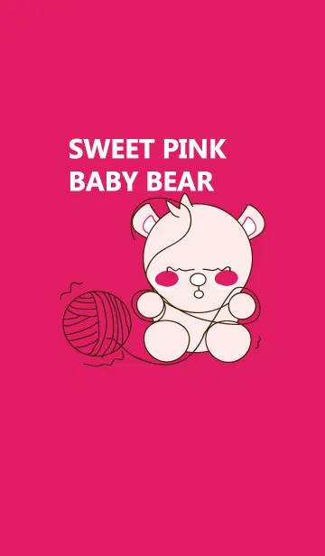 [LINE着せ替え] Sweet pink baby bear 91の画像1