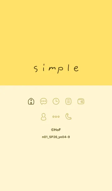 [LINE着せ替え] n01_26_イエロー4-9の画像1