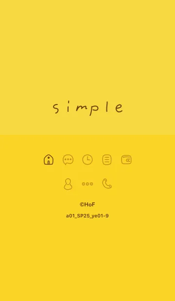 [LINE着せ替え] a01_25_イエロー1-9の画像1