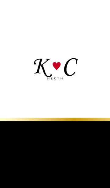 [LINE着せ替え] Love Initial K&C イニシャルの画像1