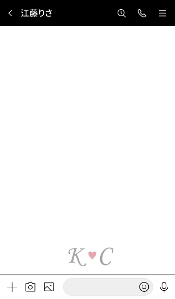 [LINE着せ替え] Love Initial K&C イニシャルの画像3