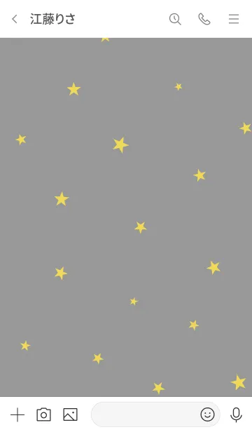 [LINE着せ替え] グレーとイエロー。星。の画像3