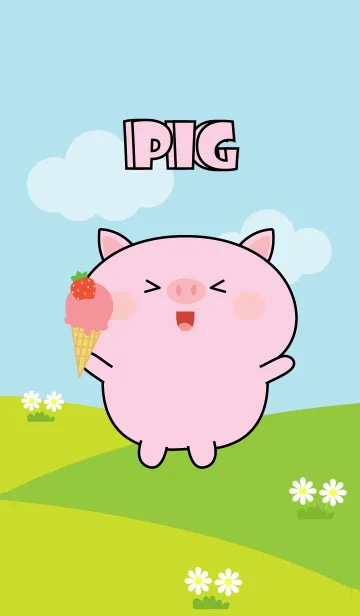 [LINE着せ替え] Love Lovely Pig Pig Theme (JP)の画像1