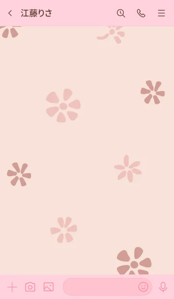 [LINE着せ替え] 小花たくさん ピンク3の画像3