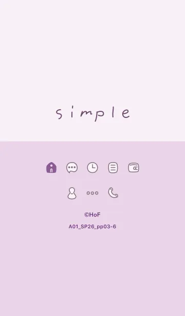 [LINE着せ替え] A01_26_パープル3-6の画像1