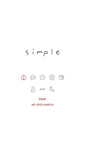 [LINE着せ替え] a01_25_黒/白3-6の画像1