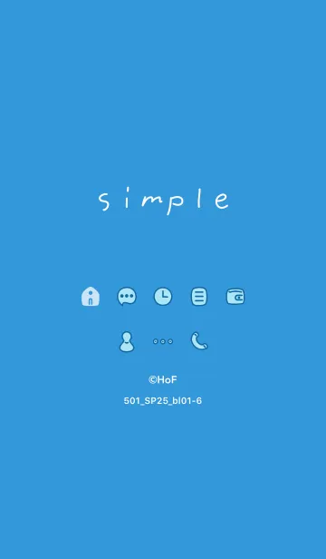 [LINE着せ替え] 501_25_ブルー1-6の画像1