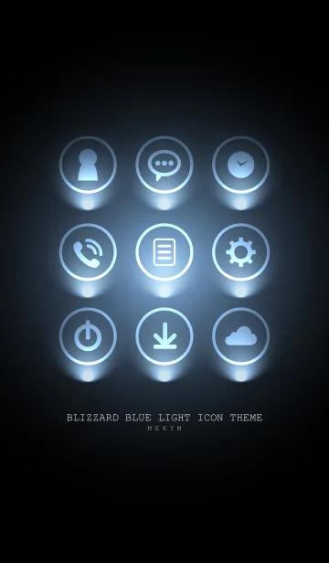 [LINE着せ替え] BLIZZARD BLUE LIGHT ICON THEME 2の画像1