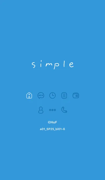 [LINE着せ替え] a01_25_ブルー1-6の画像1