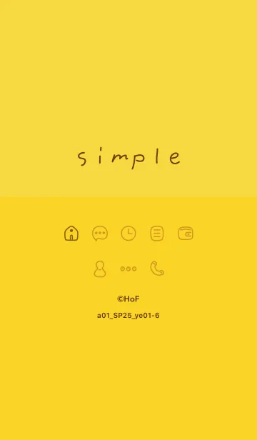 [LINE着せ替え] a01_25_イエロー1-6の画像1