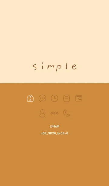 [LINE着せ替え] n02_26_ブラウン4-6の画像1