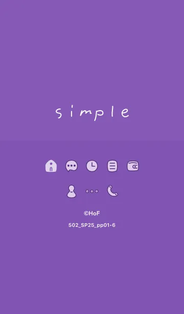 [LINE着せ替え] 502_25_パープル1-6の画像1