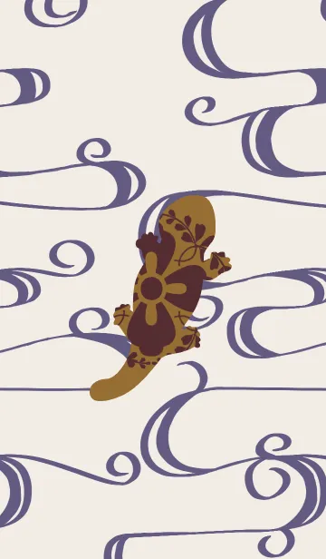 [LINE着せ替え] 和風なオオサンショウウオ 和の画像1