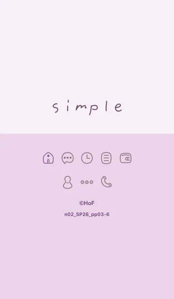 [LINE着せ替え] n02_26_パープル3-6の画像1