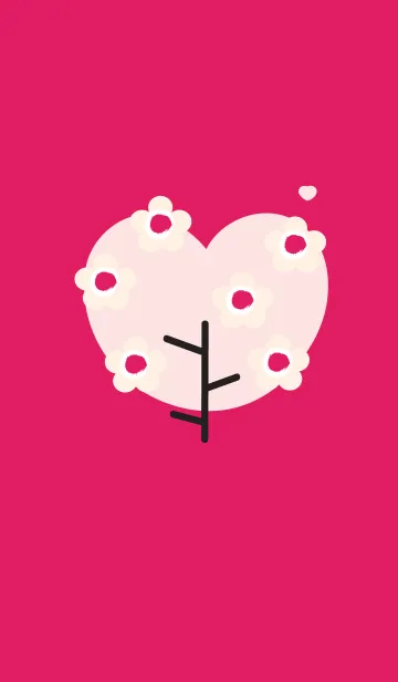 [LINE着せ替え] Lovely heart tree with lovely flower 75の画像1