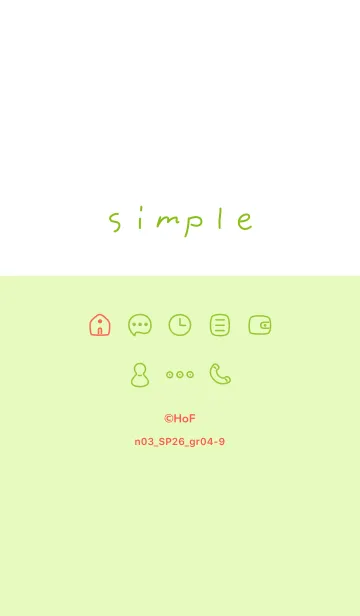 [LINE着せ替え] n03_26_グリーン4-9の画像1