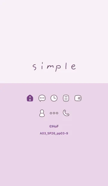 [LINE着せ替え] A03_26_パープル3-9の画像1