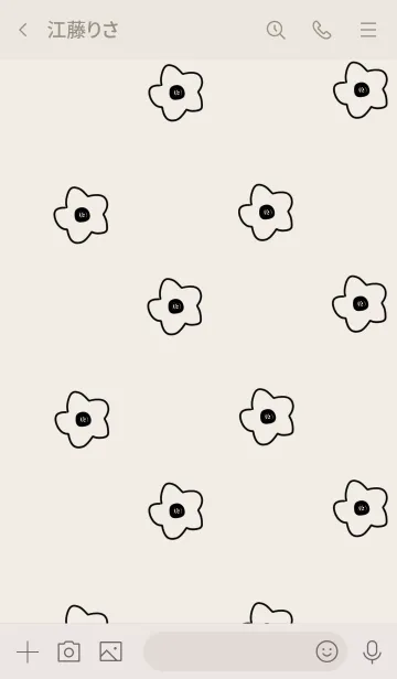 [LINE着せ替え] 手書き感がお洒落なお花。の画像3