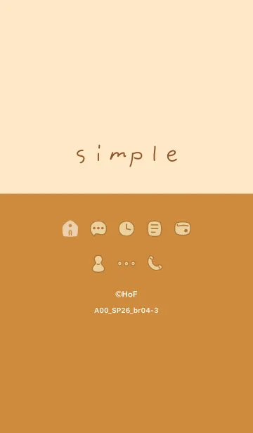 [LINE着せ替え] A00_26_ブラウン4-3の画像1