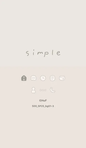 [LINE着せ替え] 500_25_ベージュ1-3の画像1