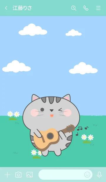[LINE着せ替え] Be Cute Grey Cat Theme (JP)の画像3