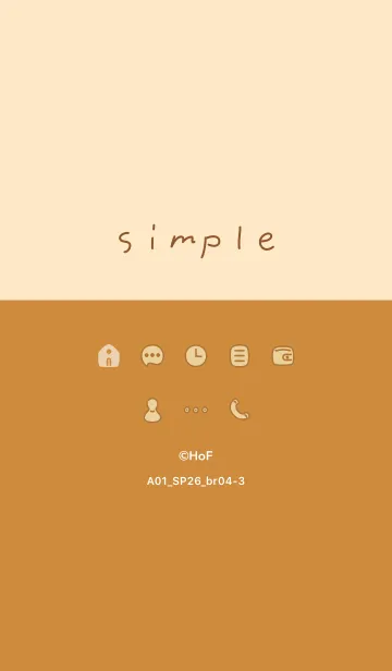 [LINE着せ替え] A01_26_ブラウン4-3の画像1