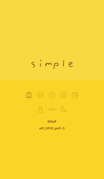 [LINE着せ替え] a01_25_イエロー1-3の画像1