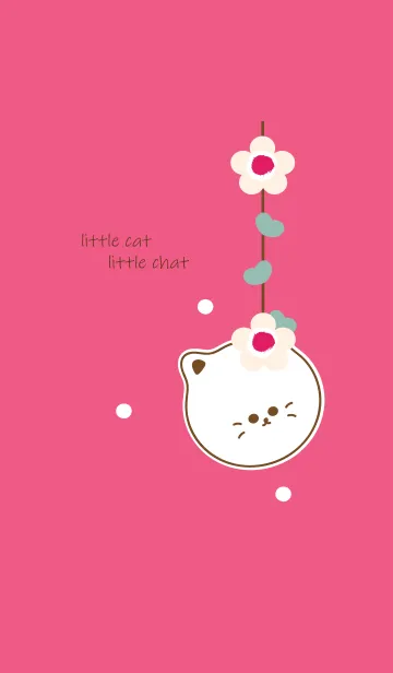 [LINE着せ替え] little cat with little flower 75の画像1