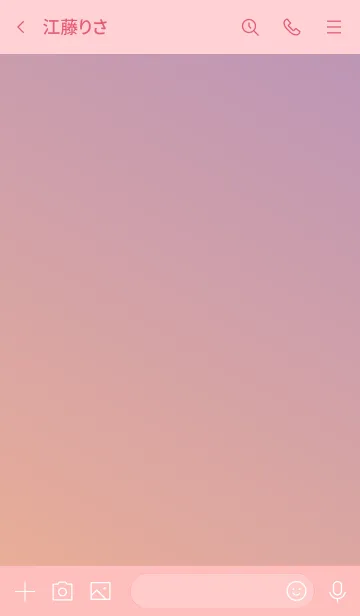 [LINE着せ替え] Gradation Color *Orange & Purple*の画像3