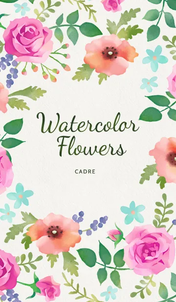 [LINE着せ替え] Watercolor Flowers（再販）の画像1