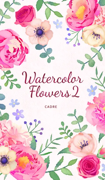 [LINE着せ替え] Watercolor Flowers 2（再販）の画像1