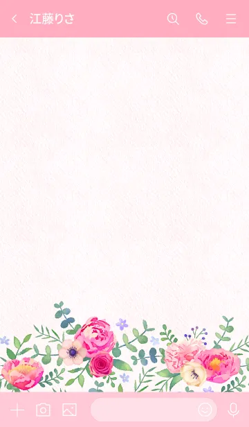 [LINE着せ替え] Watercolor Flowers 2（再販）の画像3