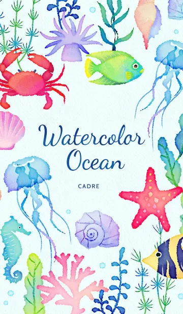 [LINE着せ替え] Watercolor Ocean（再販）の画像1