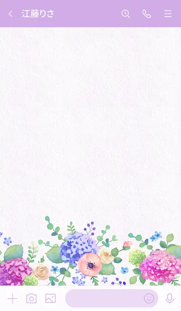 [LINE着せ替え] Watercolor Flowers 3（再販）の画像3