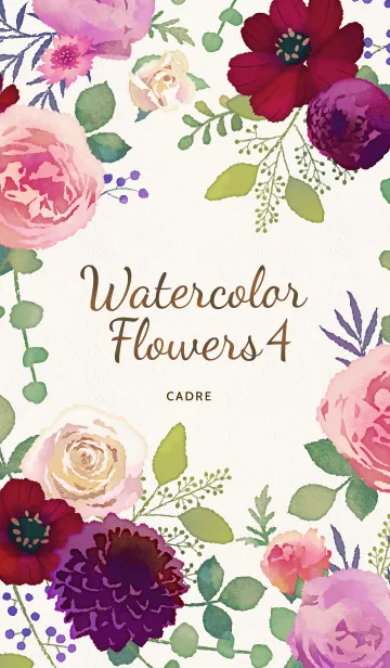 [LINE着せ替え] Watercolor Flowers 4（再販）の画像1