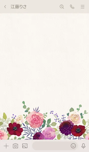 [LINE着せ替え] Watercolor Flowers 4（再販）の画像3